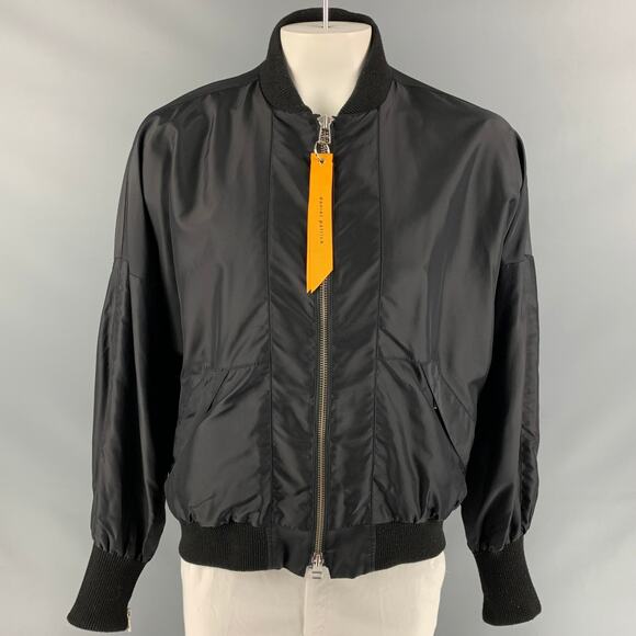 DANIEL PATRICK Size L Black Polyester Bomber Jacket - Picture 1 of 6